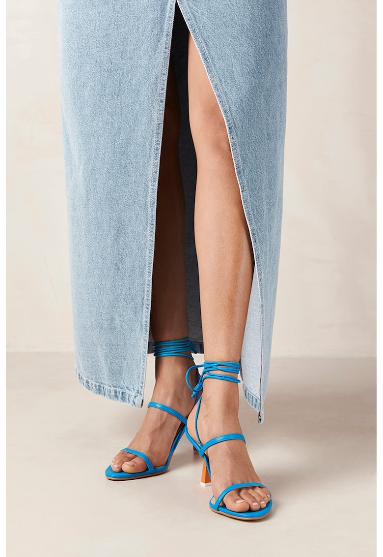 Sandale de piele cu barete infasurabila 1 Sandale de piele cu barete infasurabila