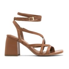 Sandale de piele cu barete infasurabile Andie