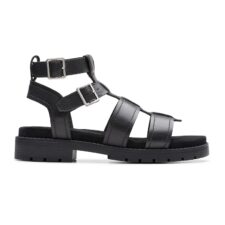 Sandale de piele cu barete late