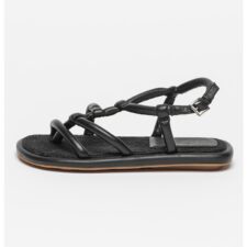 Sandale de piele cu barete multiple Thelma