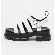 Sandale de piele cu barete multiple si aspect masiv Pioneer