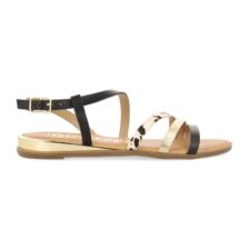 Sandale de piele cu bretele contrastante Corumba