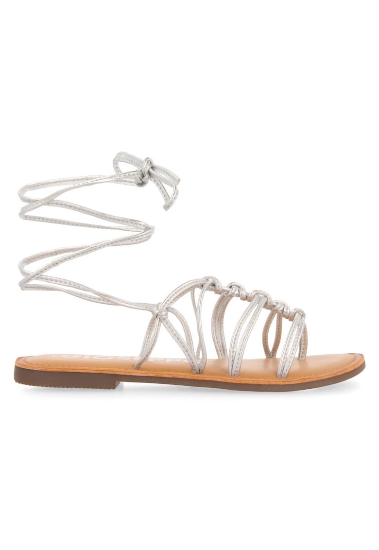 Sandale de piele cu design infasurat 1 Sandale de piele cu design infasurat