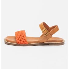 Sandale de piele cu detalii impletite