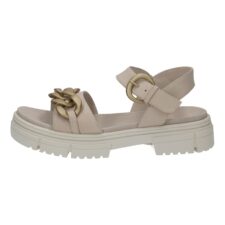 Sandale de piele cu detalii lant