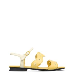 Sandale de piele cu detalii perforate Twins