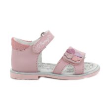 Sandale de piele cu detaliu floral