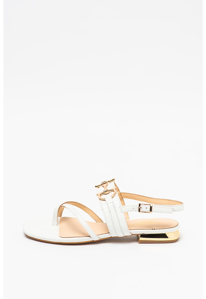 Sandale de piele cu detaliu metalic Onice 1 Sandale de piele cu detaliu metalic Onice