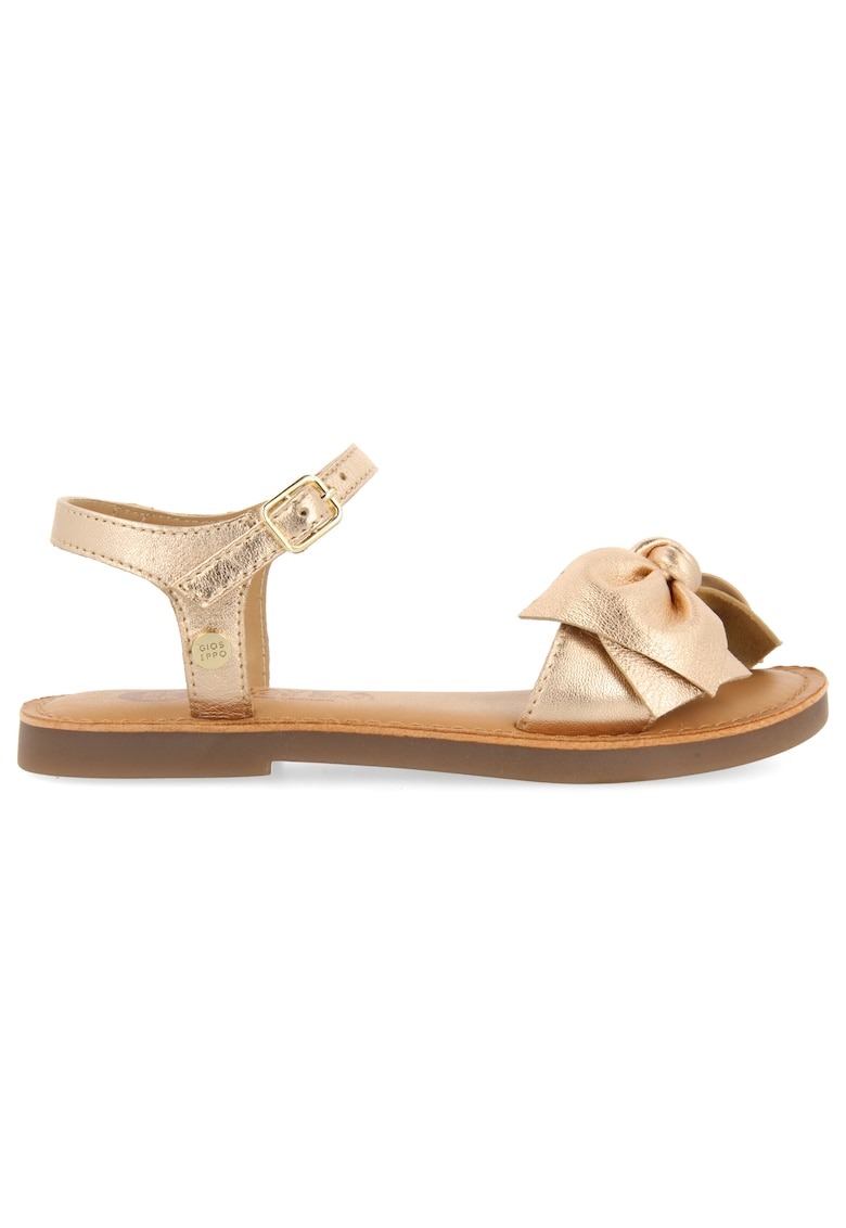 Sandale de piele cu funda 1 Sandale de piele cu funda