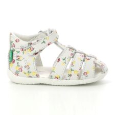 Sandale de piele cu imprimeu si velcro