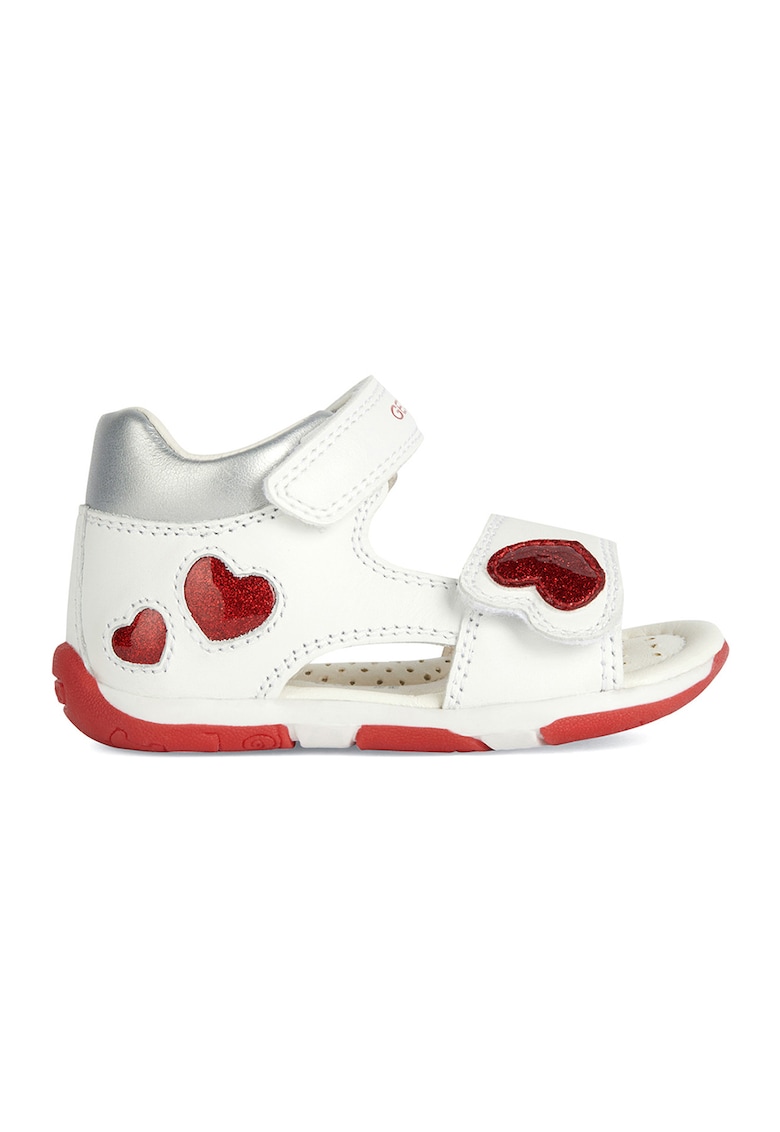 Sandale de piele cu inimi stralucitoare 1 Sandale de piele cu inimi stralucitoare