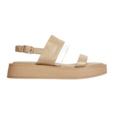 Sandale de piele cu insertii de material sintetic