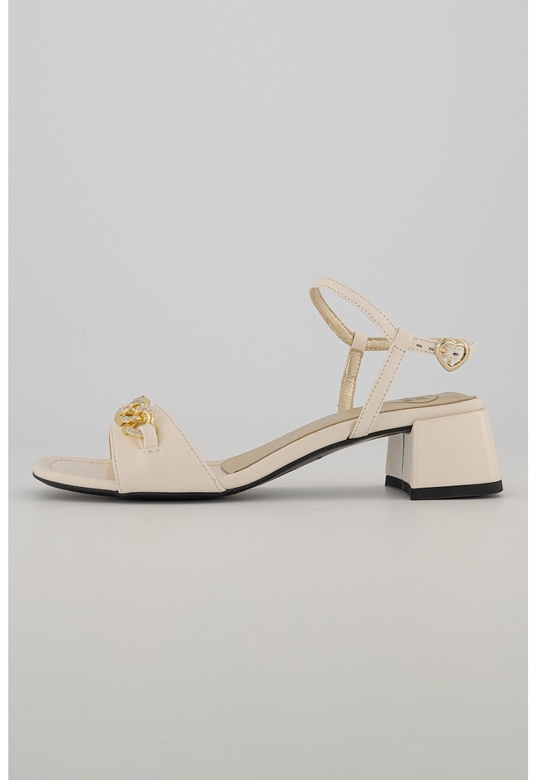 Sandale de piele cu lant cu inimi 1 Sandale de piele cu lant cu inimi
