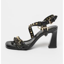 Sandale de piele cu margele si aplicatii de tinte Lennox