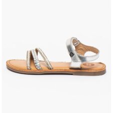 Sandale de piele cu margele si strasuri Cady