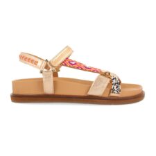 Sandale de piele cu margele si strasuri Exu