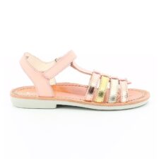 Sandale de piele cu model colorblock