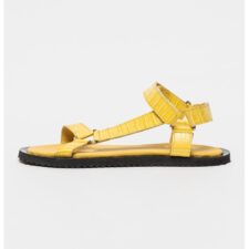 Sandale de piele cu model piele de reptila