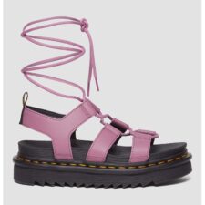 Sandale de piele cu sireturi cu talpa flatform