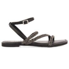 Sandale de piele cu strasuri