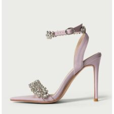 Sandale de piele cu strasuri Simone