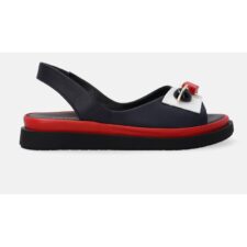 Sandale de piele cu talpa bicolora