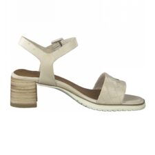 Sandale de piele cu toc bloc