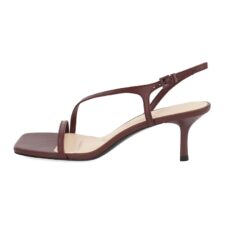 Sandale de piele cu toc clasic