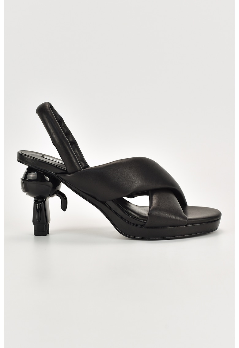 Sandale de piele cu toc figurina 1 Sandale de piele cu toc figurina