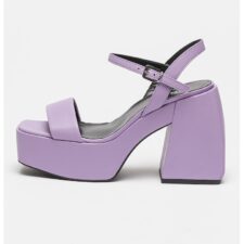 Sandale de piele cu toc inalt Fantine