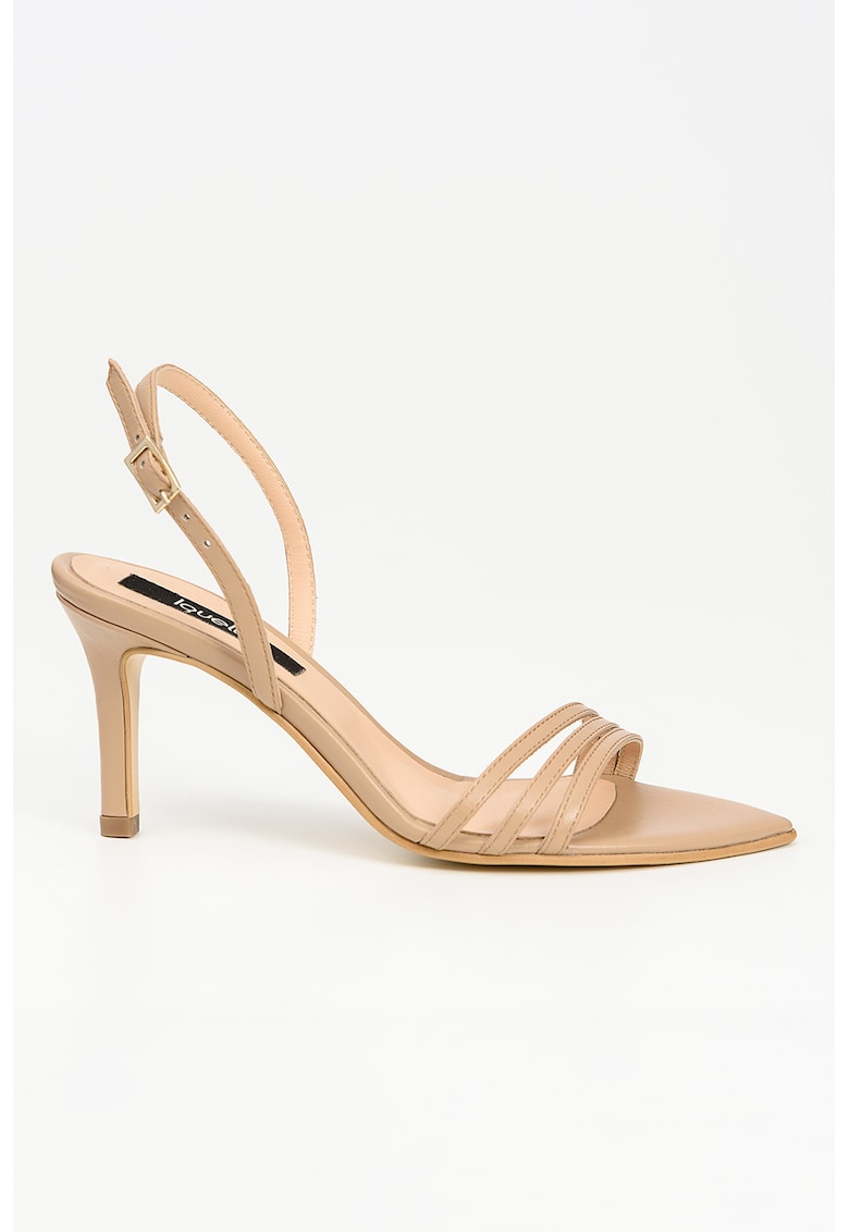 Sandale de piele cu toc inalt si varf ascutit 1 Sandale de piele cu toc inalt si varf ascutit