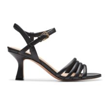 Sandale de piele cu toc kitten