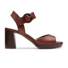 Sandale de piele cu toc masiv AmbyrLyn Ruby