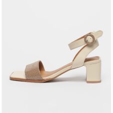 Sandale de piele cu toc masiv Courtney