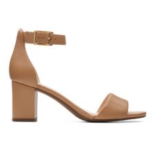Sandale de piele cu toc masiv Deva Mae