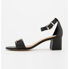 Sandale de piele cu toc masiv Hardware