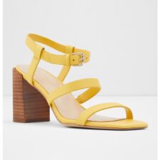 Sandale de piele cu toc masiv Havana