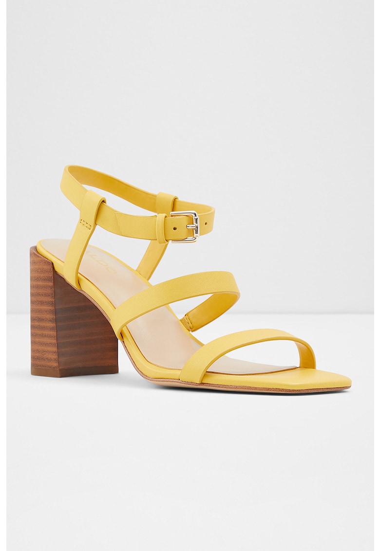 Sandale de piele cu toc masiv Havana 1 Sandale de piele cu toc masiv Havana