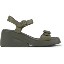 Sandale de piele cu toc masiv Kaah