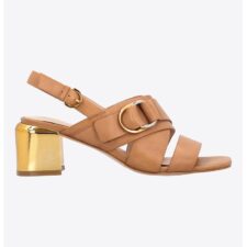 Sandale de piele cu toc masiv Kai