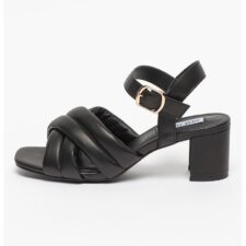 Sandale de piele cu toc masiv Keana