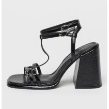 Sandale de piele cu toc masiv Kiora