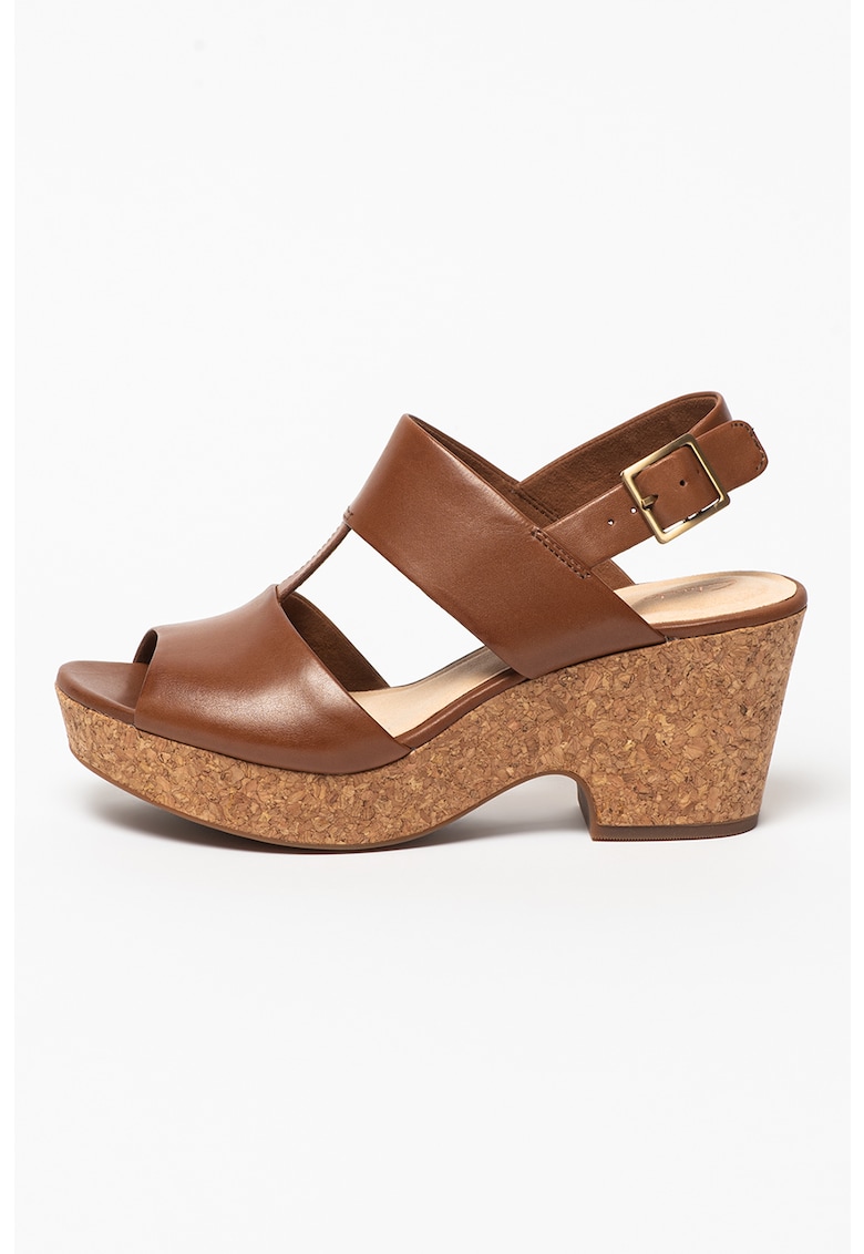 Sandale de piele cu toc masiv Maritsa Lara 1 Sandale de piele cu toc masiv Maritsa Lara
