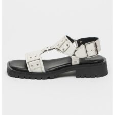 Sandale de piele cu toc masiv Rac-Quel