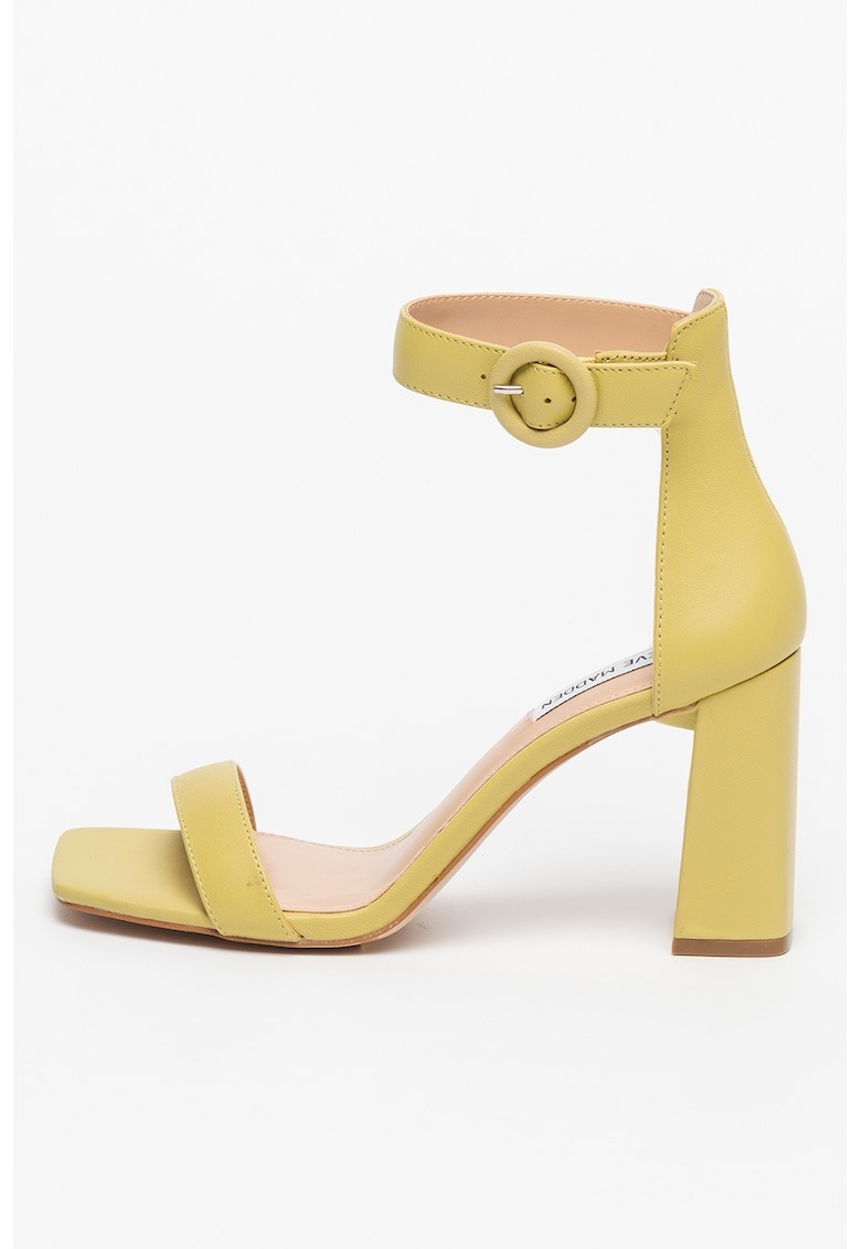 Sandale de piele cu toc masiv Riveting 1 Sandale de piele cu toc masiv Riveting