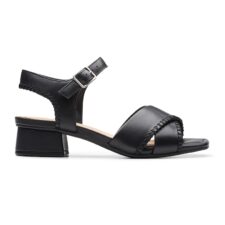 Sandale de piele cu toc masiv Serina