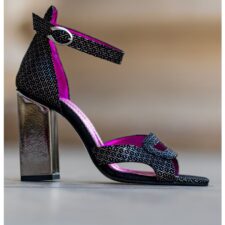 Sandale de piele cu toc masiv Summer