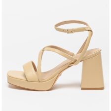 Sandale de piele cu toc masiv Tiline