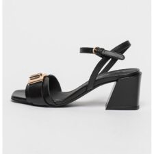 Sandale de piele cu toc masiv Zoe