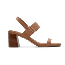 Sandale de piele cu toc patrat Fidles